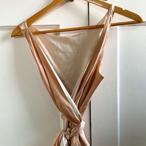 Reversible Satin Wrap Top